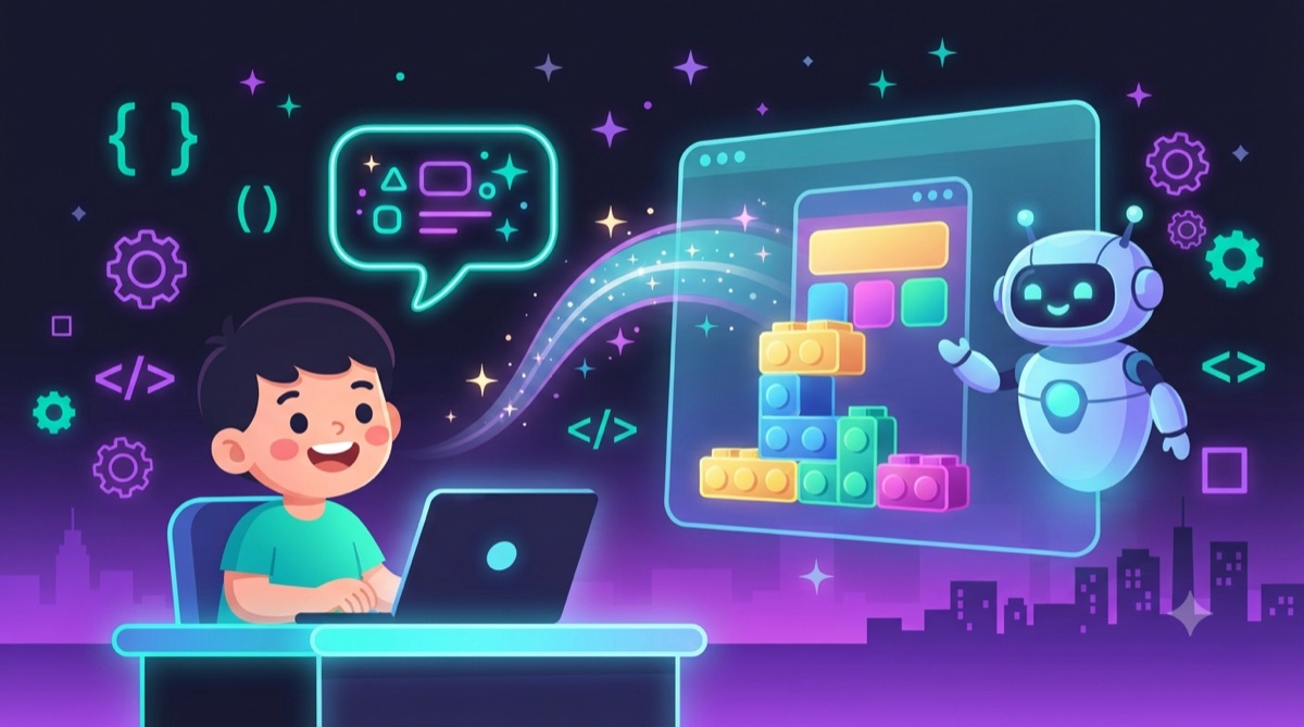 Vibe Coding לילדים — לבנות אפליקציה בלי לכתוב שורת קוד
